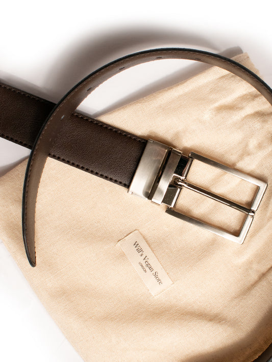 3.5cm Reversible Belt in Black / Tan