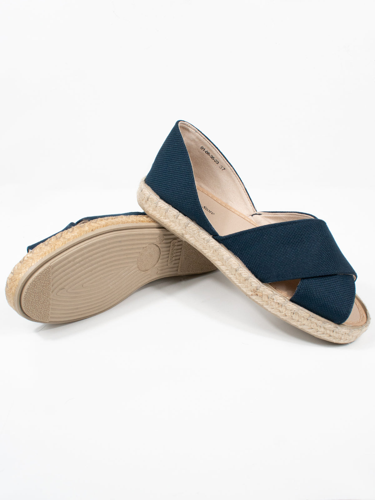 Recycled Espadrille Cross Over Straps