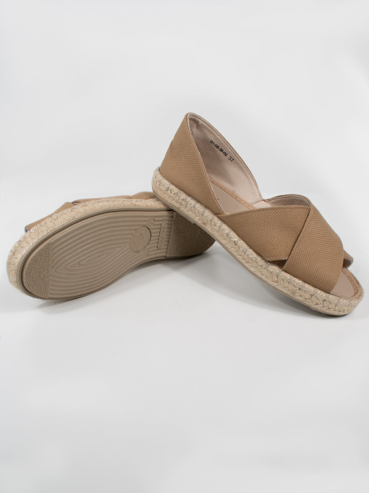 Recycled Espadrille Cross Over Straps