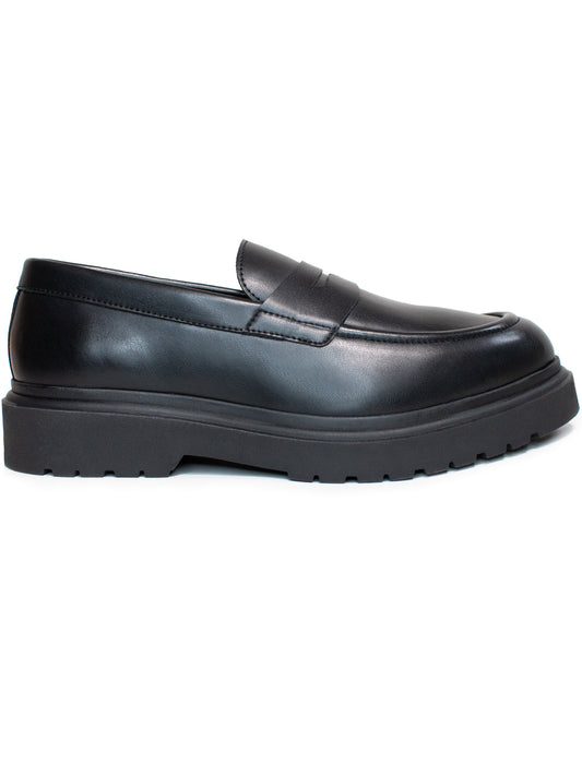 Chunky Sole Loafers in Black
