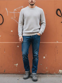 Recycled Chunky Rib in Grey Knit
