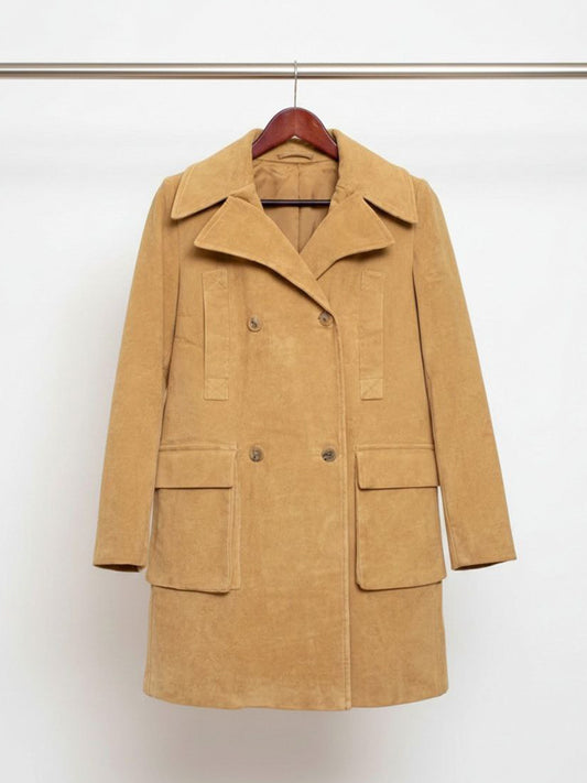 Vegan Wool Oversize Coat in Tan