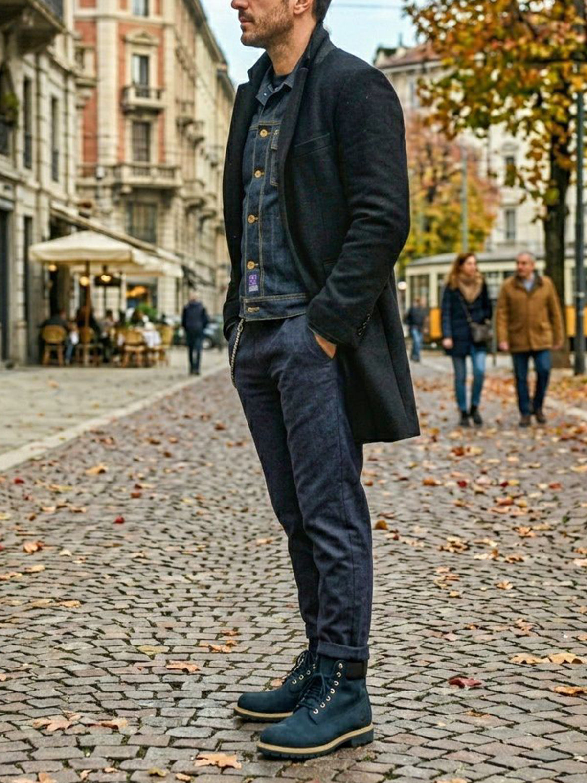 Dock Boots in Dark Blue Vegan Suede