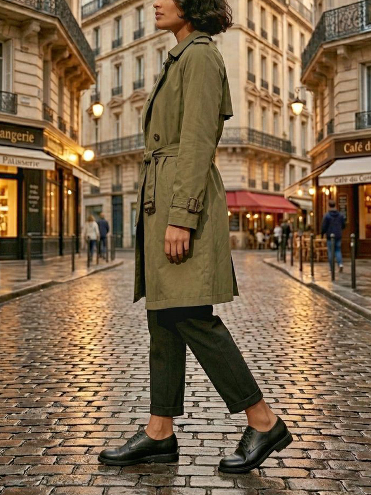 Waterproof Derbys, on model