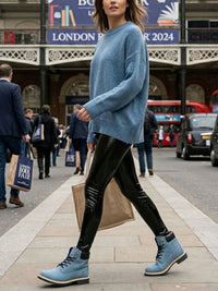 Dock Boots in Powder Blue Vegan Suede