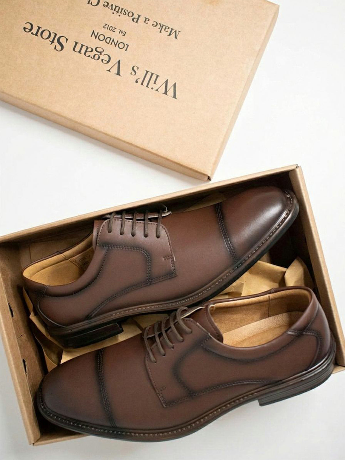 Waterproof Derbys in Walnut