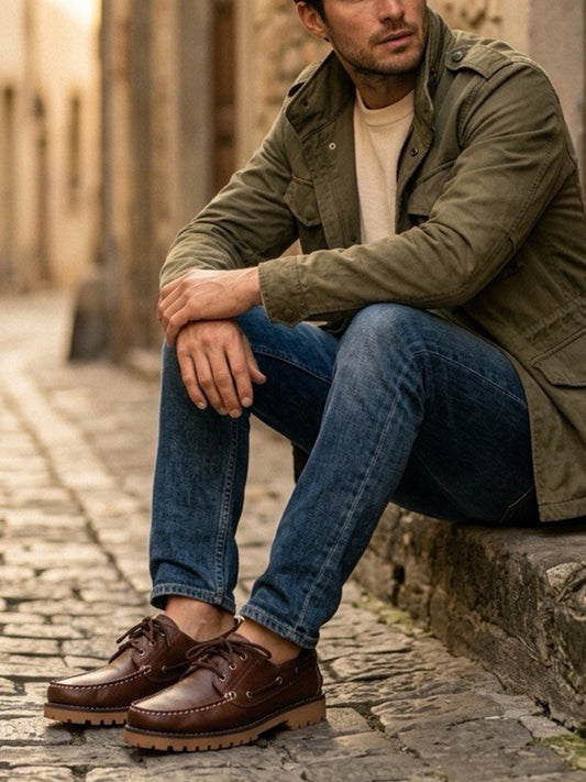 Deck Shoes in Dark Blue