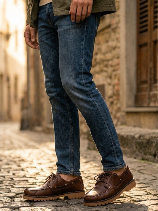 Deck Shoes in Dark Blue