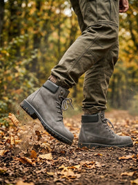 Dock Boots in Grey Vegan Suede