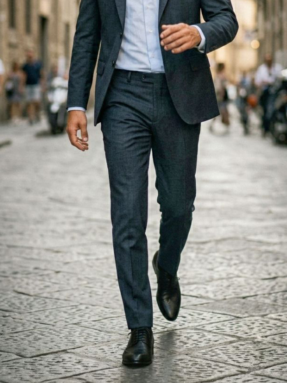 Slim Sole Brogues in Black