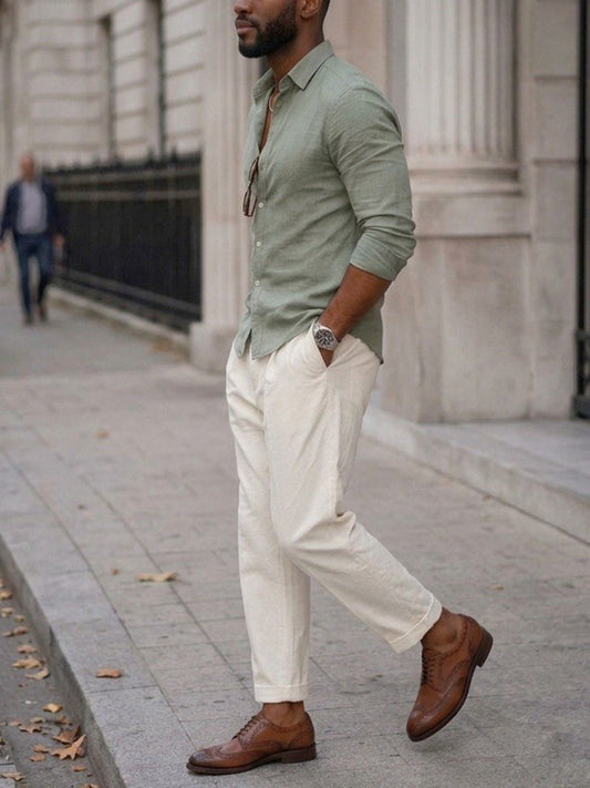 Goodyear Welt London Brogues in Chestnut