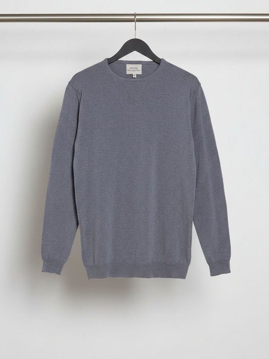 Recycled Knit Sweater in Grey Knit