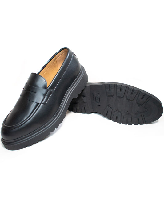 Chunky Sole Loafers in Black
