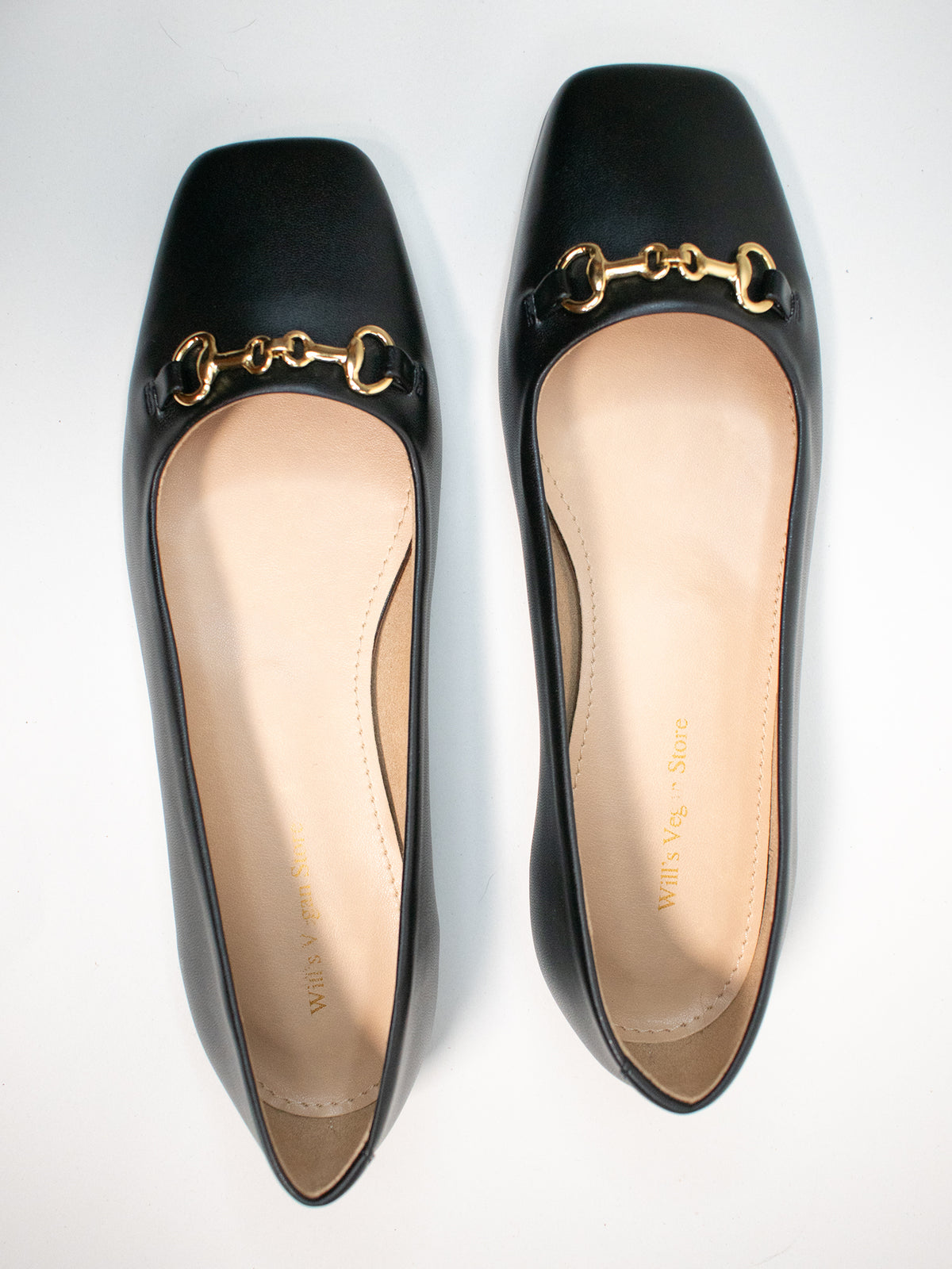 Square Toe Ballet Flats, toe detail