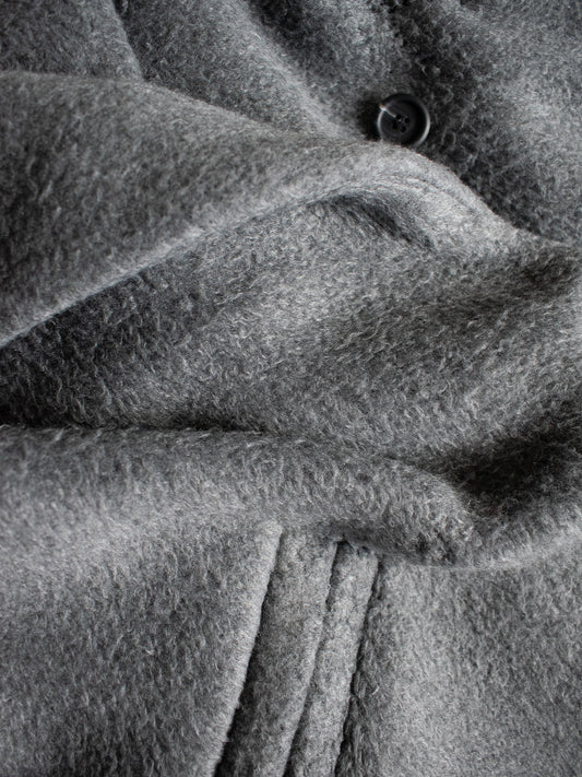 Vegan Wool Oversize Coat in Grey