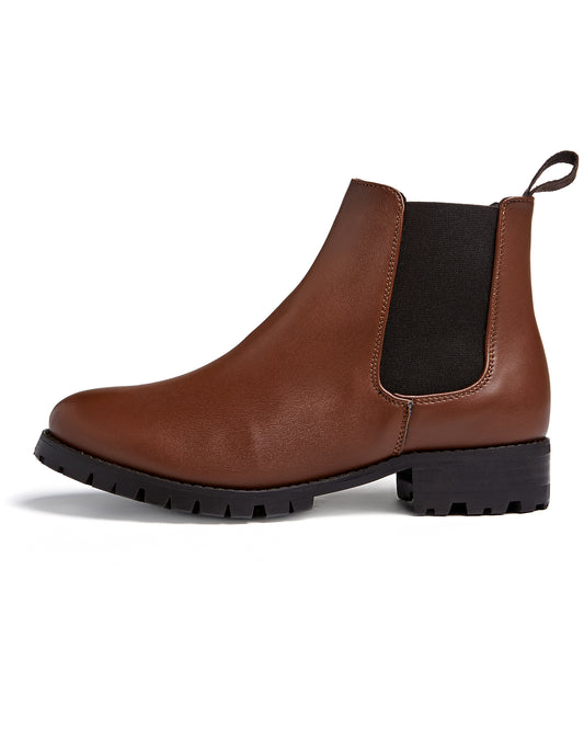 Wide Fit Luxe Deep Tread Chelsea Boots in Black