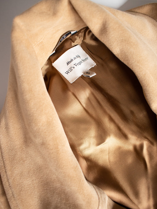 Vegan Wool Oversize Coat in Tan