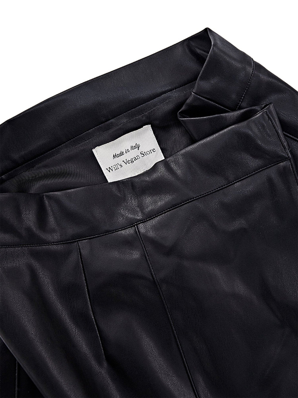 Vegan Leather Wrap Sarong Skirt, detail