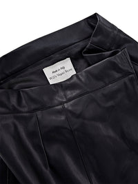 Vegan Leather Wrap Sarong Skirt, detail