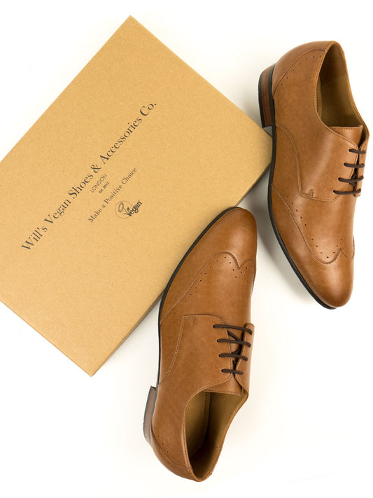 Slim Sole Brogues in Tan