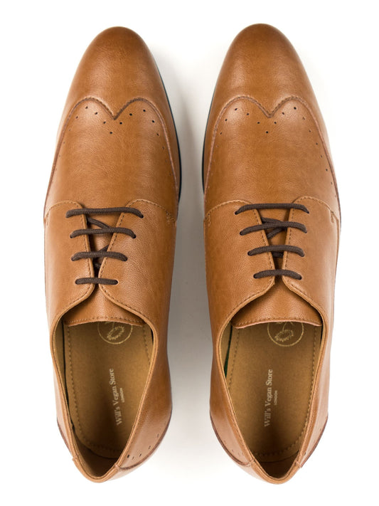 Slim Sole Brogues in Tan