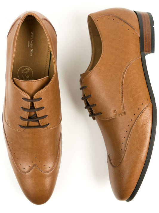 Slim Sole Brogues in Tan