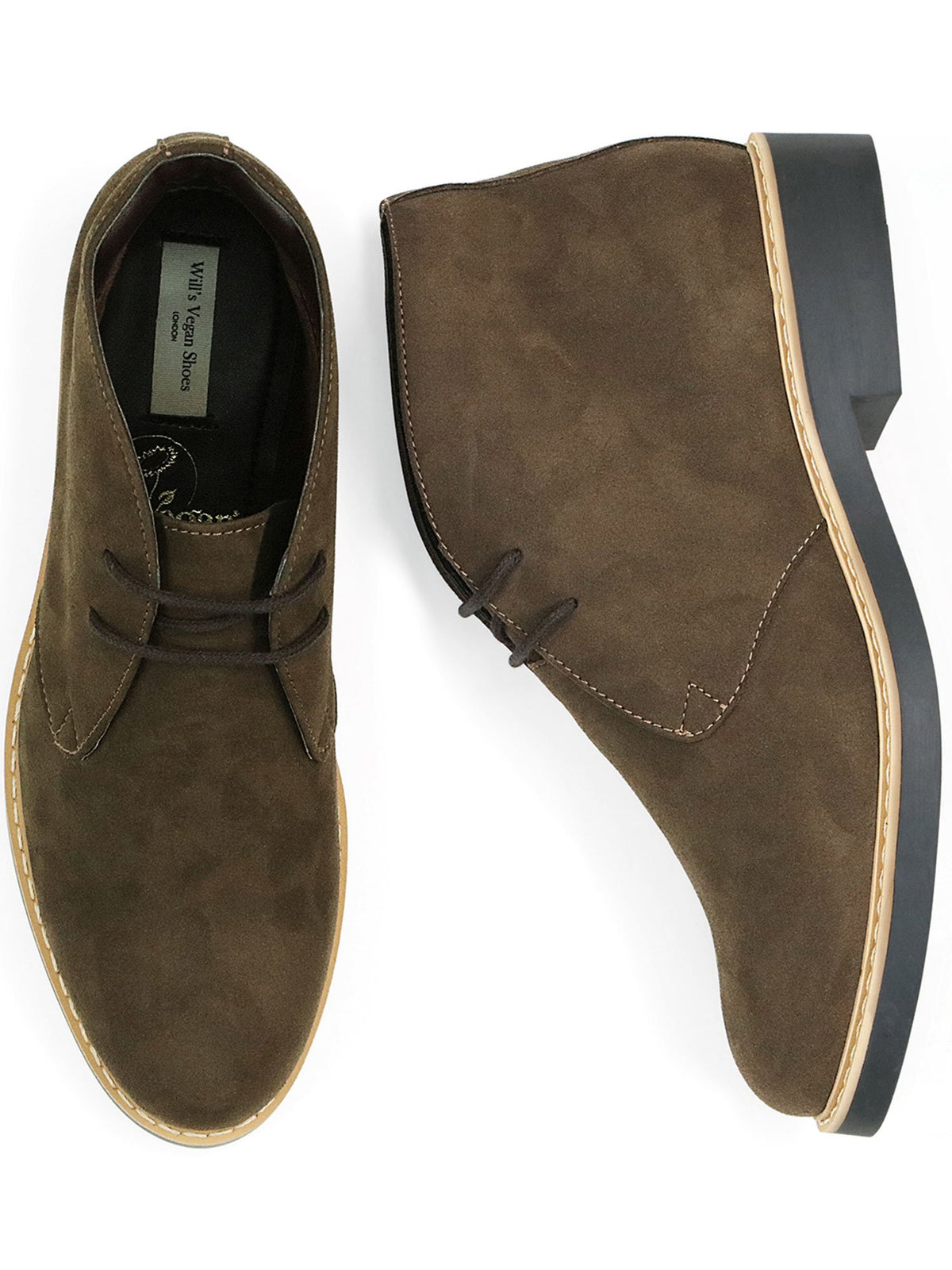 Signature Deserts in Dark Brown Vegan Suede