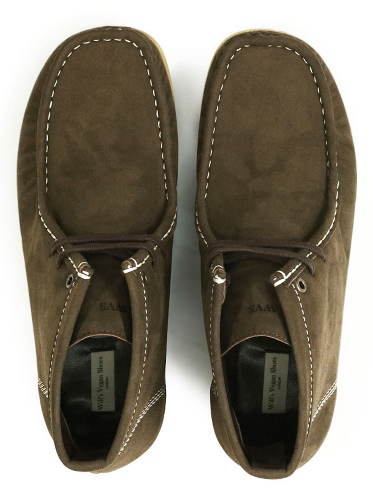 Moccasin Boots in Dark Brown Vegan Suede