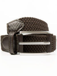 3.5cm Woven Belt in Dark Brown