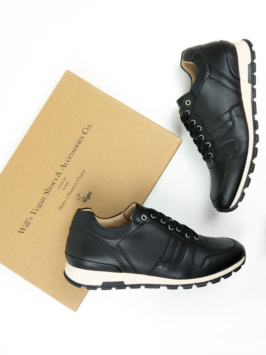 Milan Trainers in Dark Blue Vegan Suede