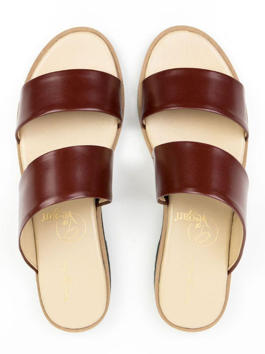 Two Strap Sandals in Brown