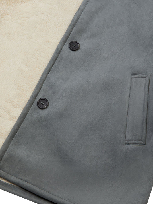 Recycled Vegan Shearling Coat in Tan Recycled Vegan Shearling